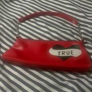 Lux De Ville small red shoulder handbag purse True Love